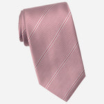 Pink Pinstripe Italian Designer Silk Tie
