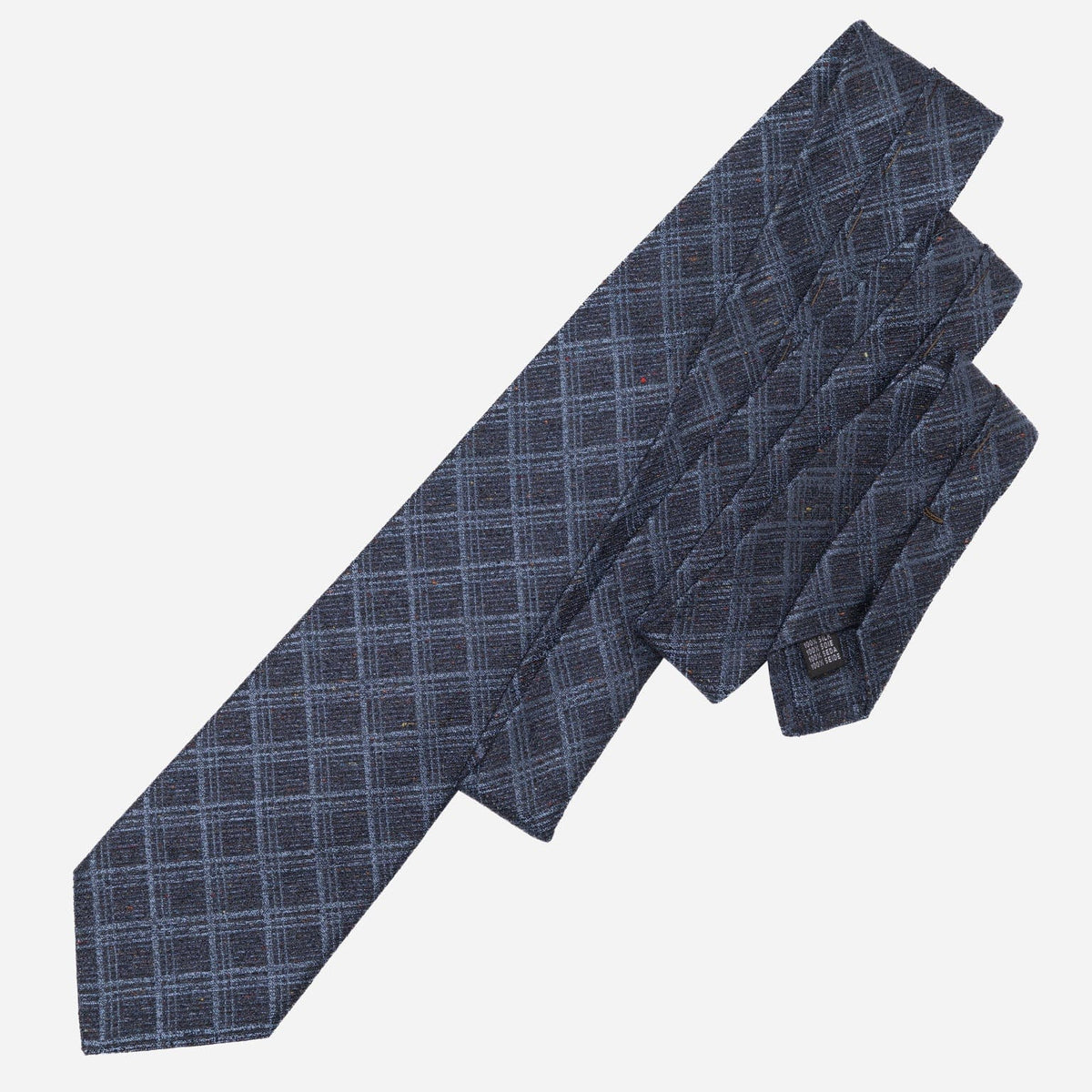 Blue Plaid Italian Silk Jacquard Tie