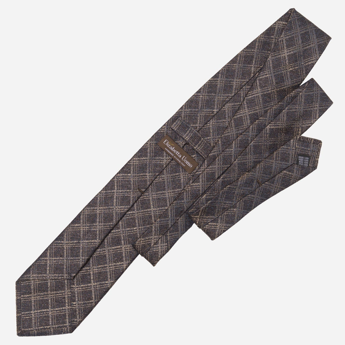 Bronze Plaid Italian Silk Jacquard Tie