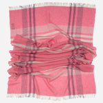 Pink Plaid 100% Italian Cashmere Scarf