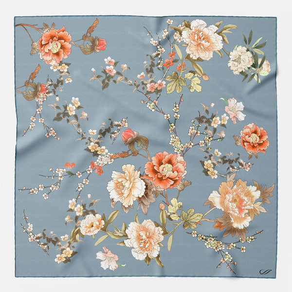 Women's Powder Blue Silk Bandana
