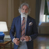 Italian Rust Silk Tie Woven Stripes