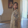 Women's Beige Italian Long Silk Scarf