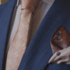 Peach Italian Designer Silk Tie for Men