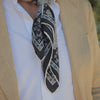 Black Hand-rolled Italian Silk Neckerchief