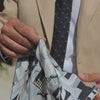 Grey Floral Luxury Silk Pocket Square