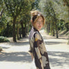 Brown silk evening wrap