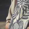 Italian Designer Blue Skinny Silk Scarf