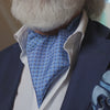 Blue Italian Silk Ascot Tie