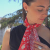 Ferrari red designer Italian silk scarf