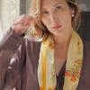 Women's Yellow Italian Long Silk Scarf