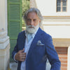 Italian Pale Blue Silk Woven Ascot Tie