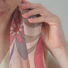 Women's Pink Italian Long Silk Scarf