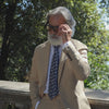 Italian Designer Navy Floral Silk Tie