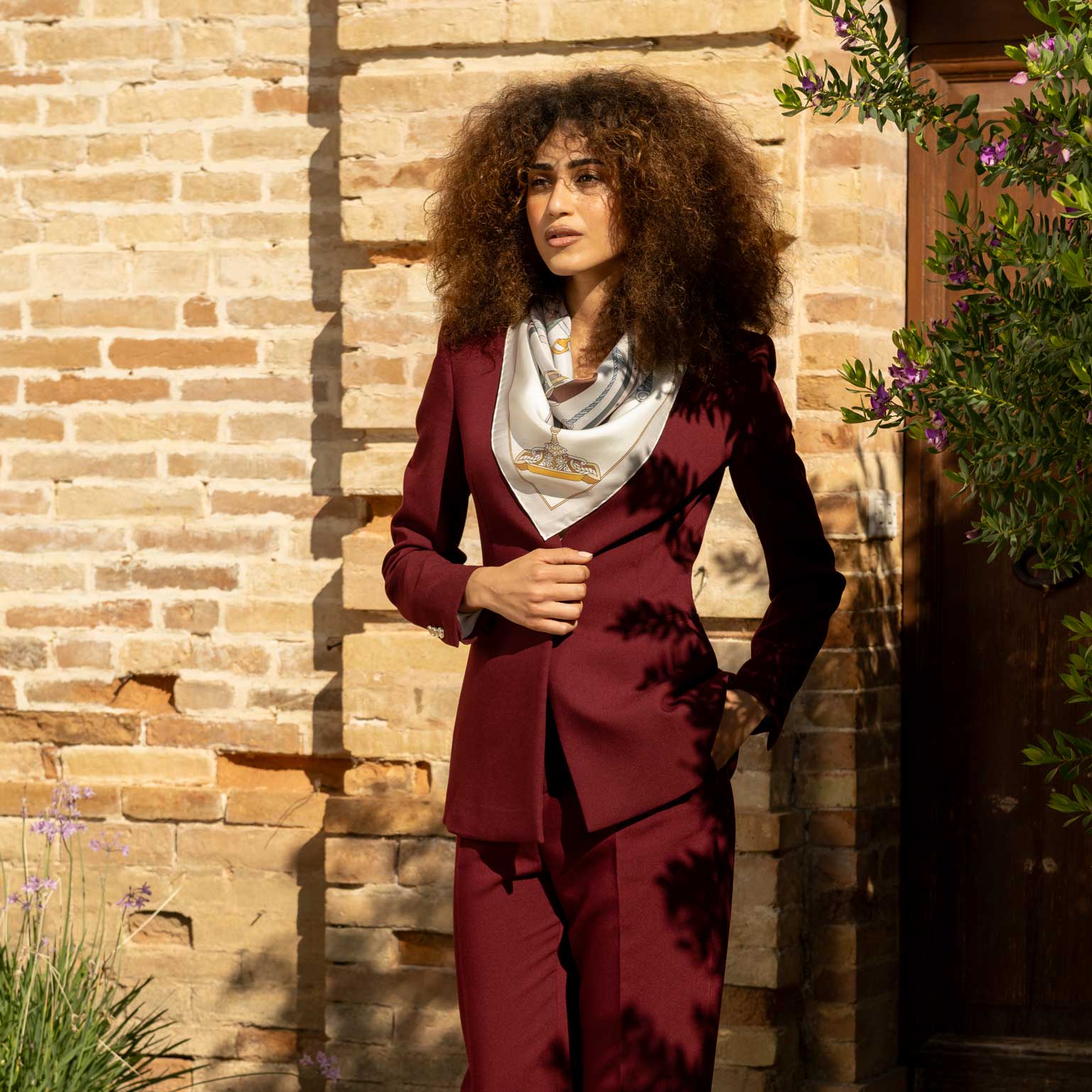 Italian silk square scarf
