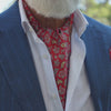 Italian Red Paisley Silk Ascot Tie