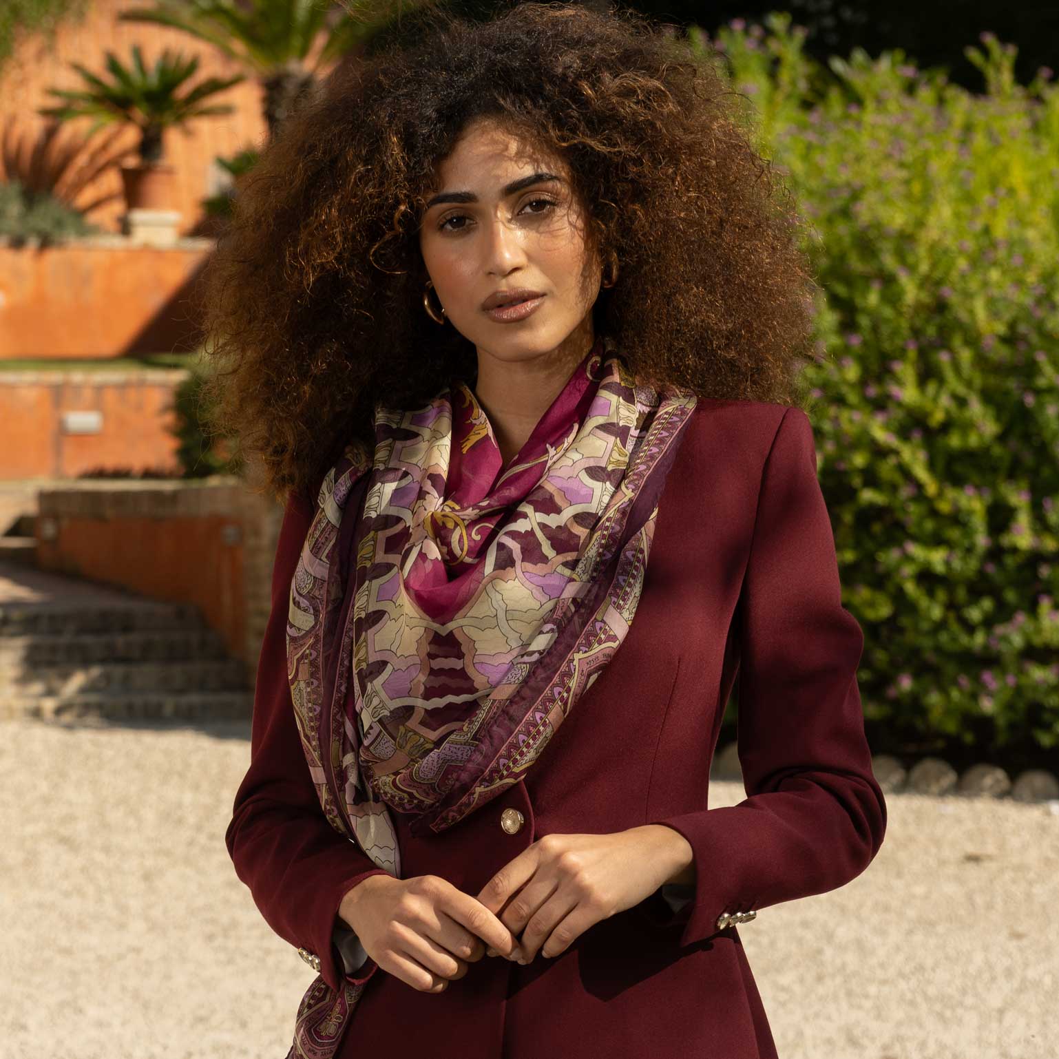 extra large Italian silk 
scarf