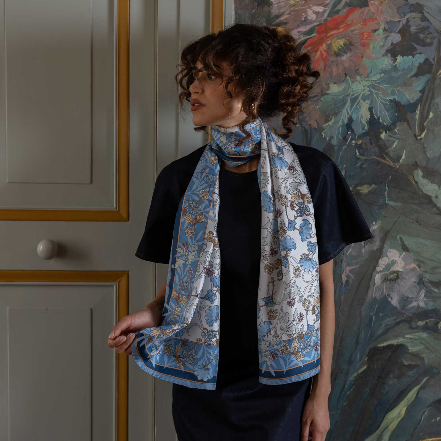 Italian silk scarf for women