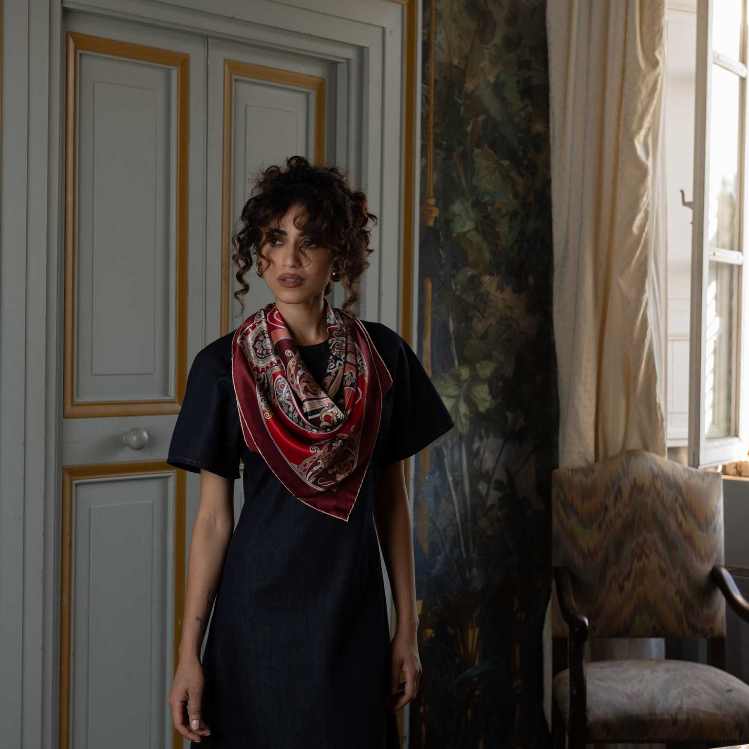 Women's Italian silk scarf