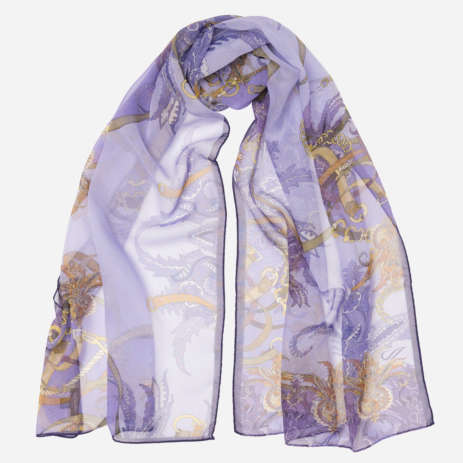 Women's Como silk purple equestrian scarf