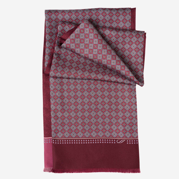 Red Italian Silk Dress Scarf