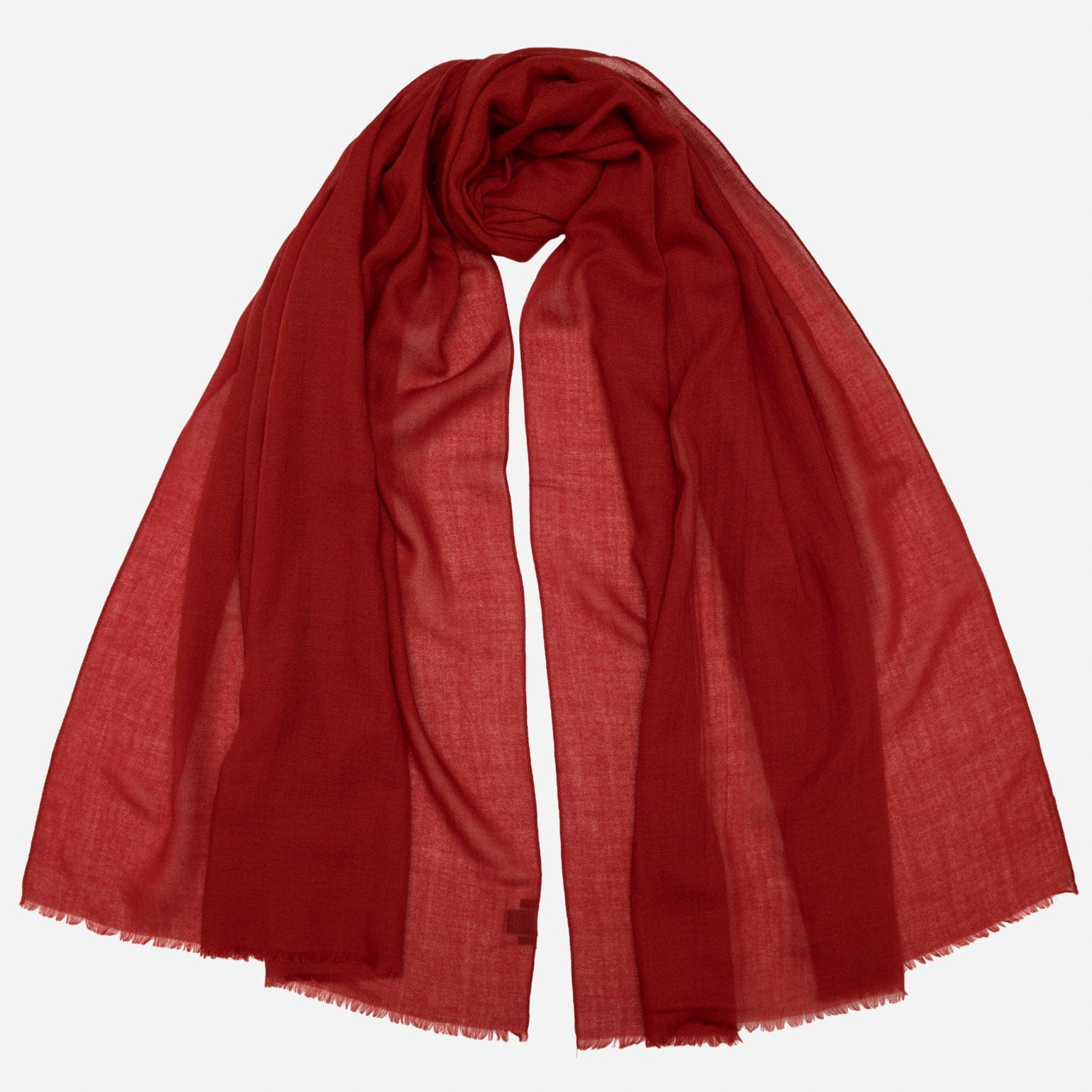 Red Italian Wool Silk Scarf