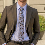Blue Paisley Handmade Italian Silk Tie