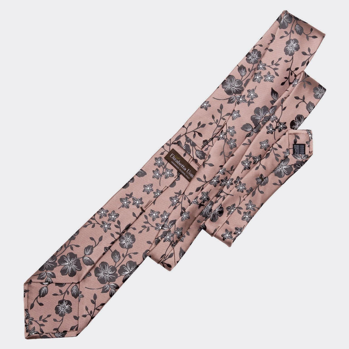 Pink Floral Italian Silk Jacquard Tie