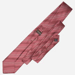 Handmade Rose Red Striped Silk Tie