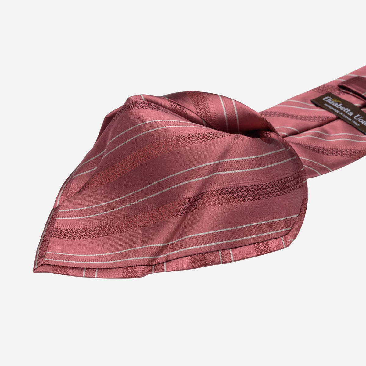 Handmade Rose Red Striped Silk Tie
