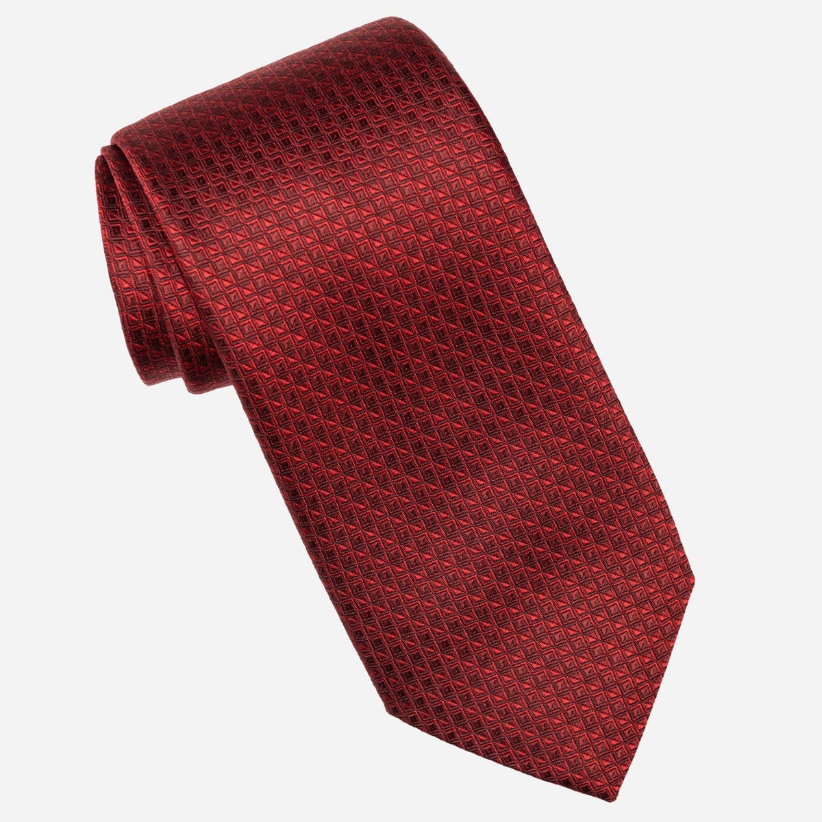 Men's Designer Italian Silk Tie Ruby Red