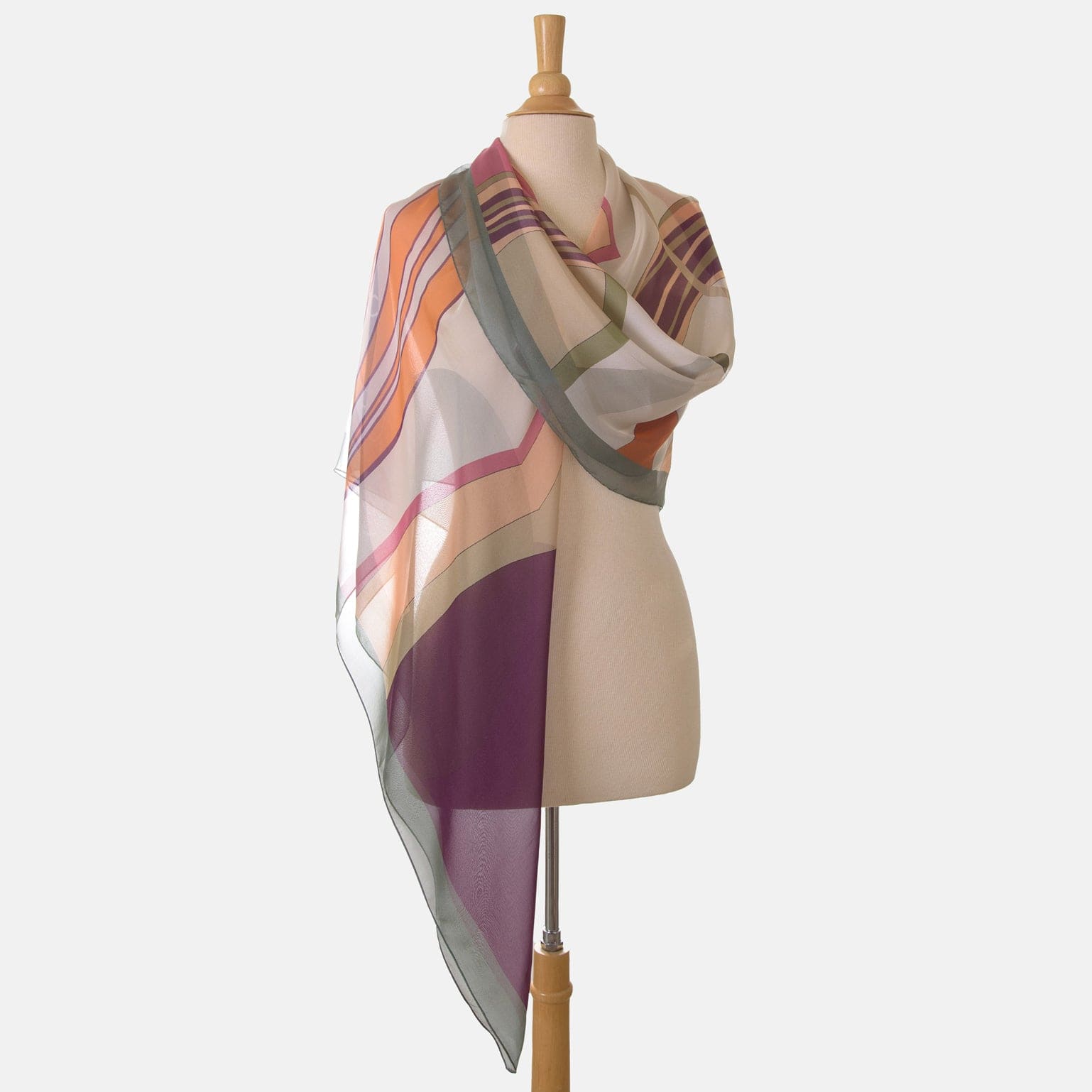 Millie & Boo Silk Scarf, Woman's 100% Silk Scarves Shawls and Wraps for  Evening Dresses