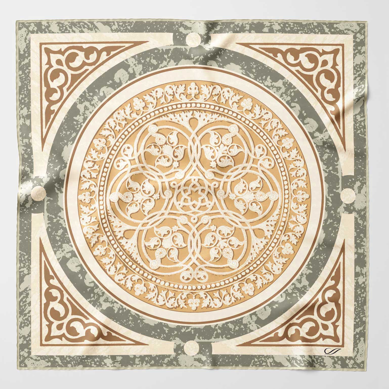 Sage Green Silk Italian Pocket Square