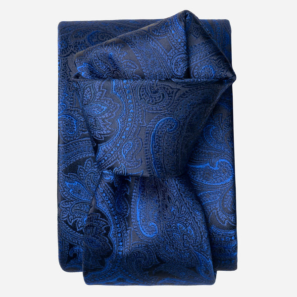 Blue Paisley Italian Silk Jacquard Tie