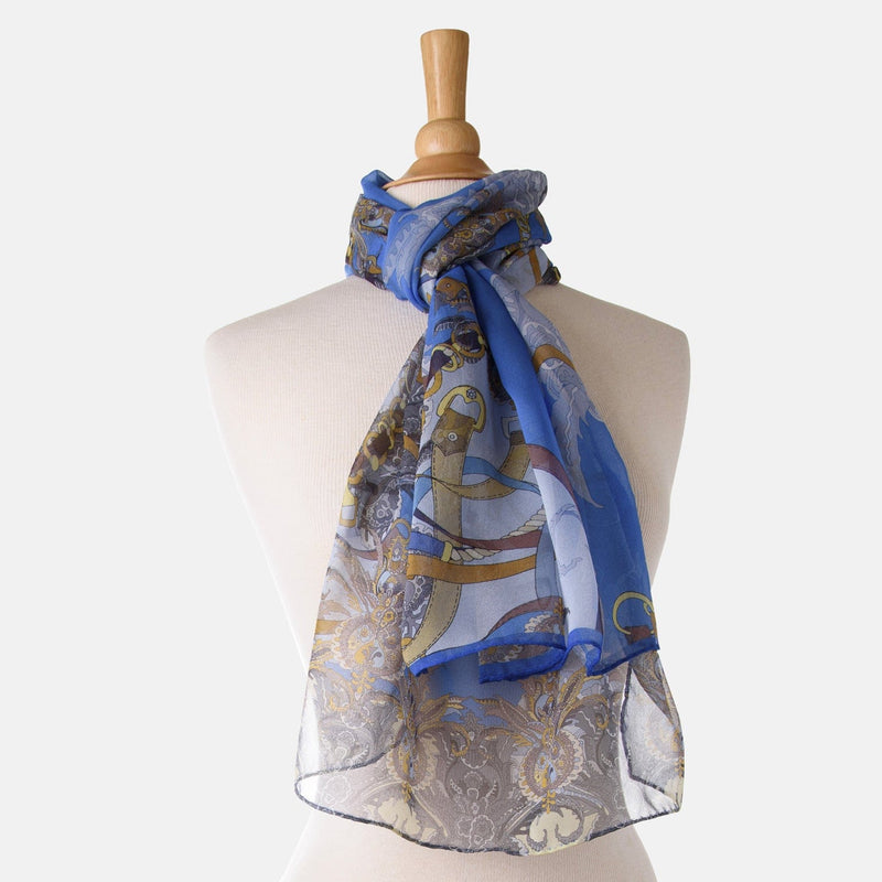 Borbonese Blue Silk Women Scarf