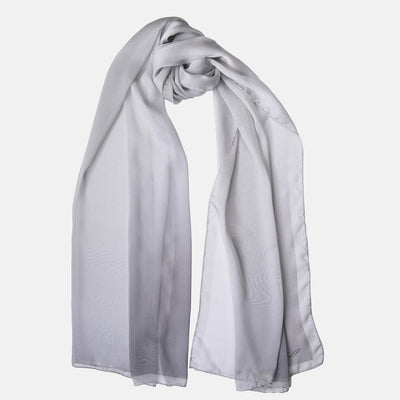 Silver Pearl Large Silk Wrap Shawl