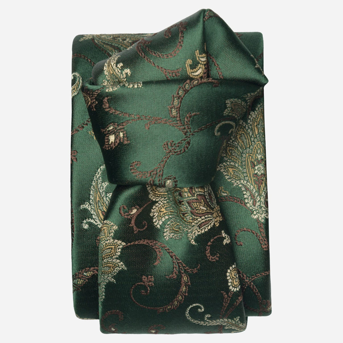 Emerald Green Handmade Floral Silk Tie