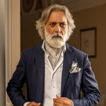 Silver Grey Floral Italian Silk Ascot Tie