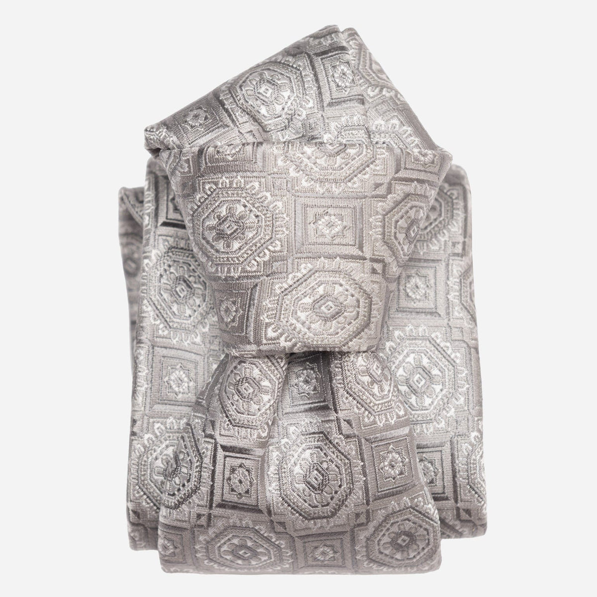 Silver Grey Italian Silk Handmade Tie