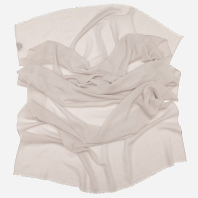 Silver Grey Italian Wool Silk Scarf