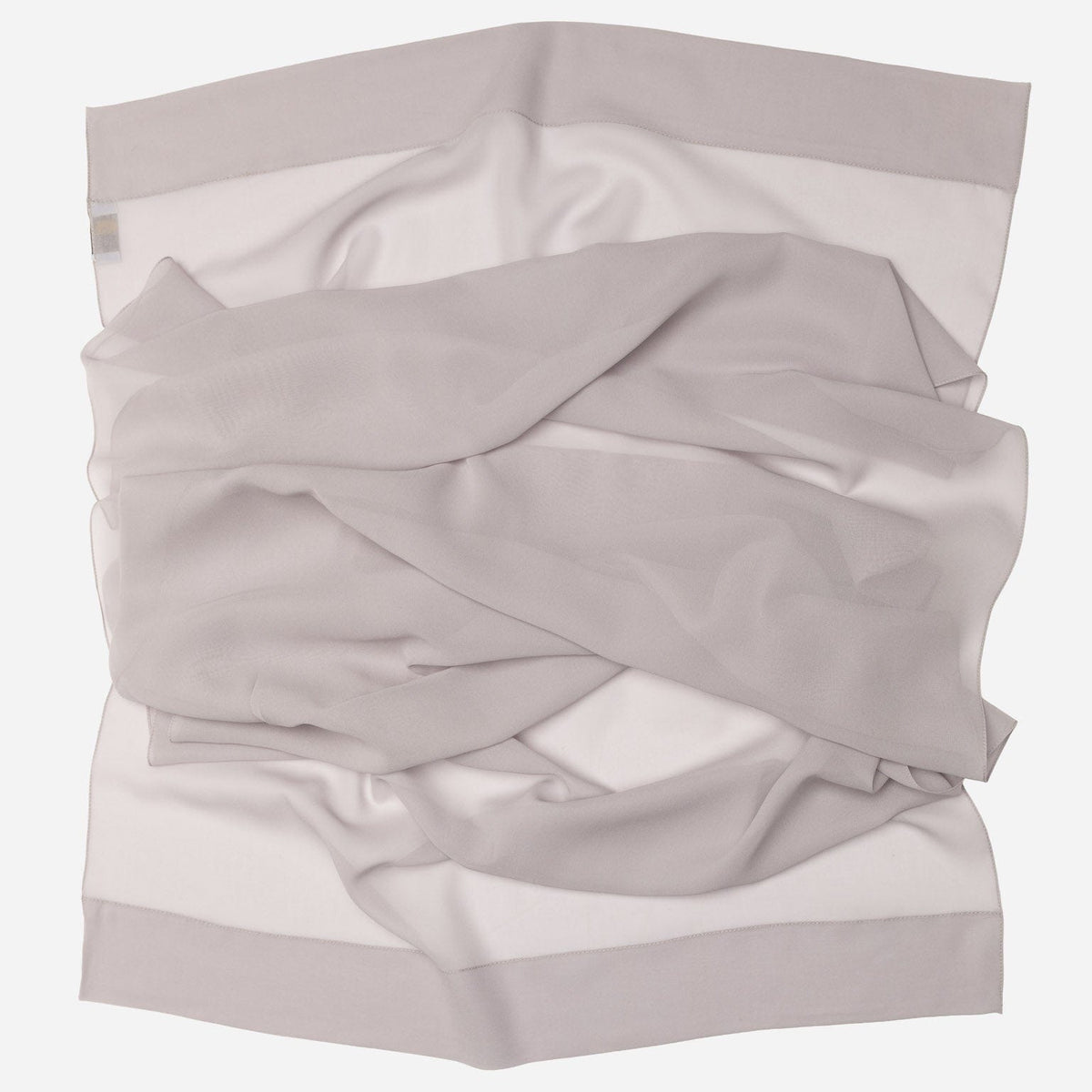 Silver Large Silk Georgette Wrap Shawl