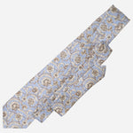 Handmade Italian Blue Floral Silk Tie