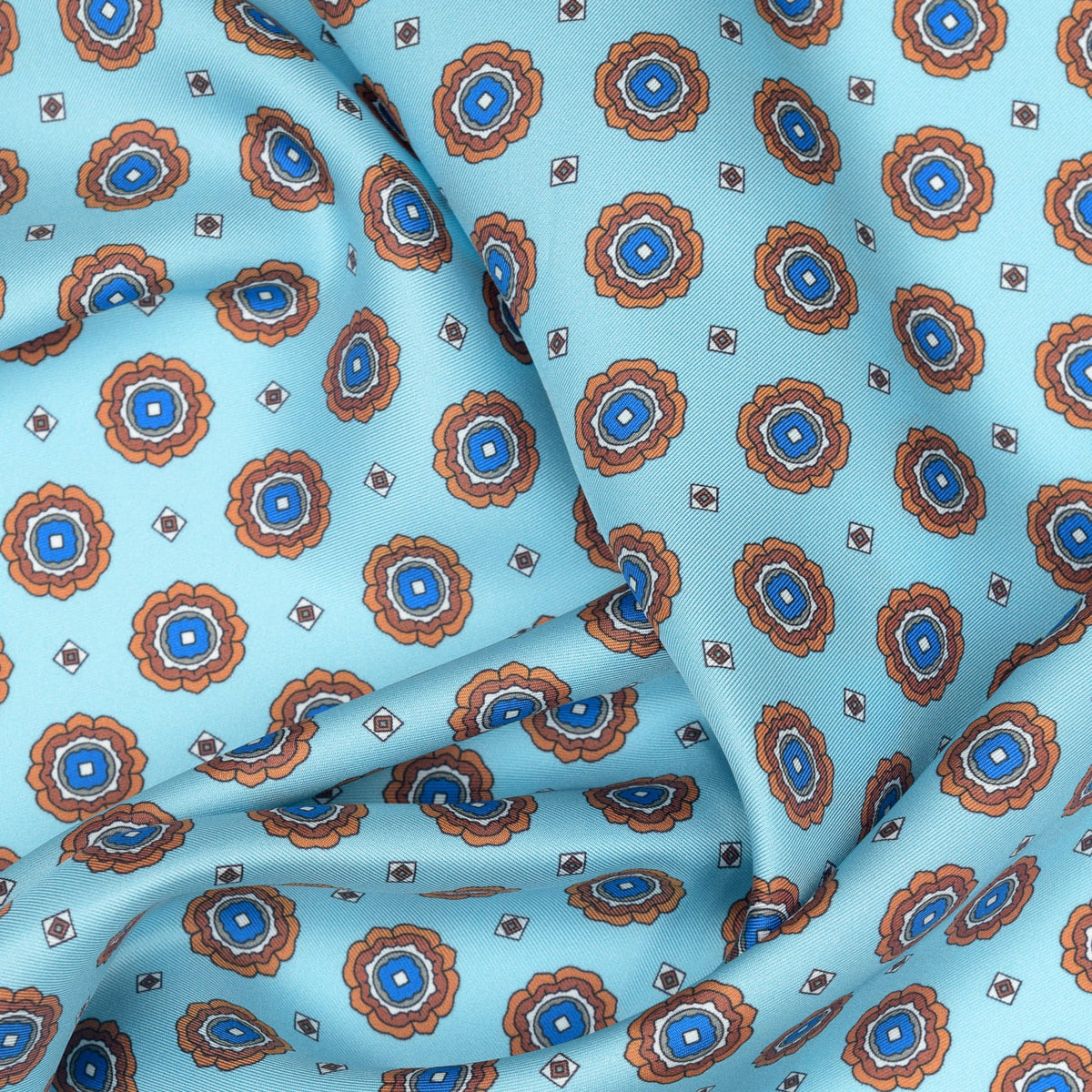 Blue Silk Neckerchief - Made in Italy