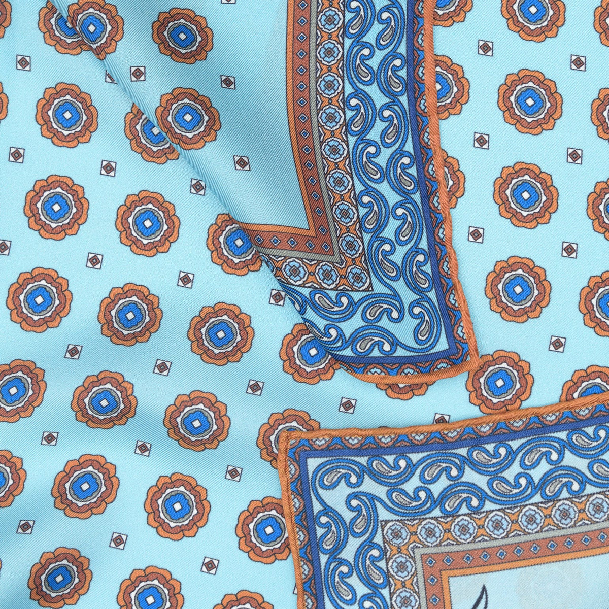 Blue Silk Neckerchief - Made in Italy