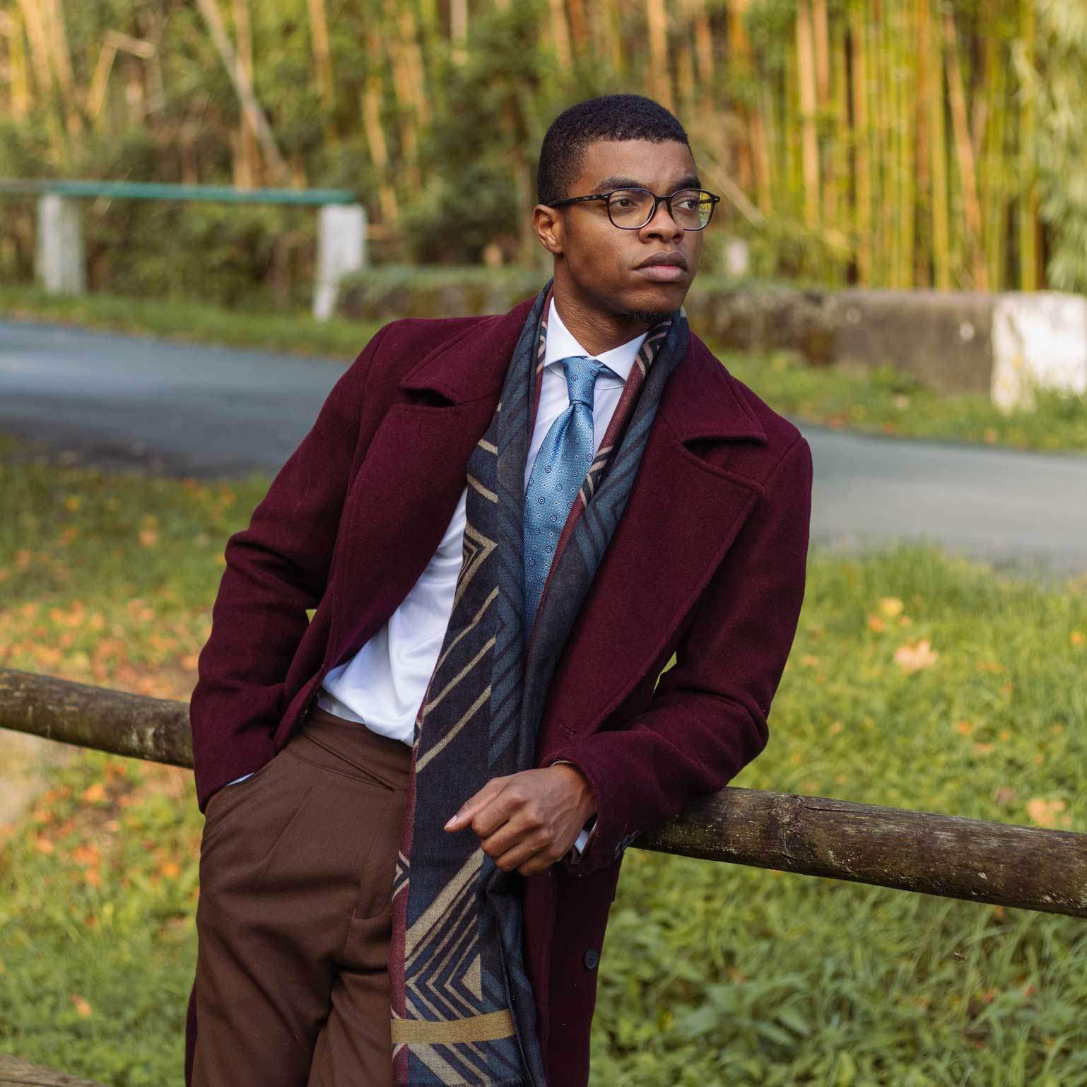 Soft pure wool Italian scarf for men