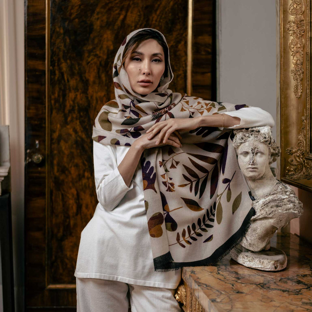 Soft wool scarf made in Italy