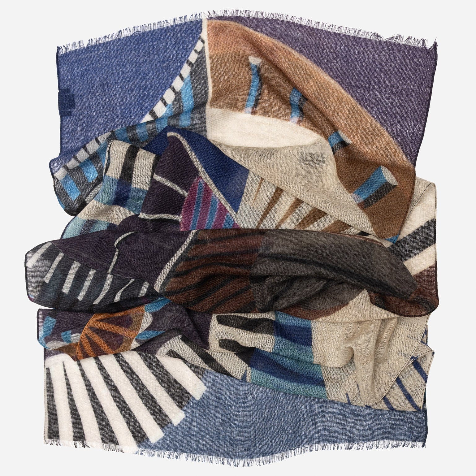 Lightweight soft wool scarf