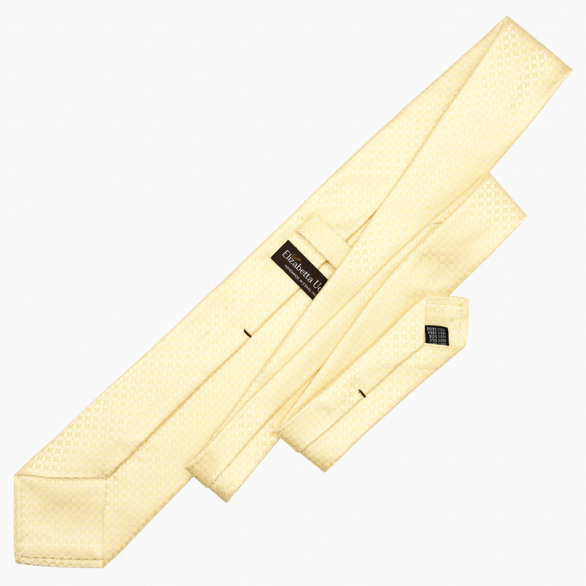 Men's Designer Italian Silk Tie Yellow