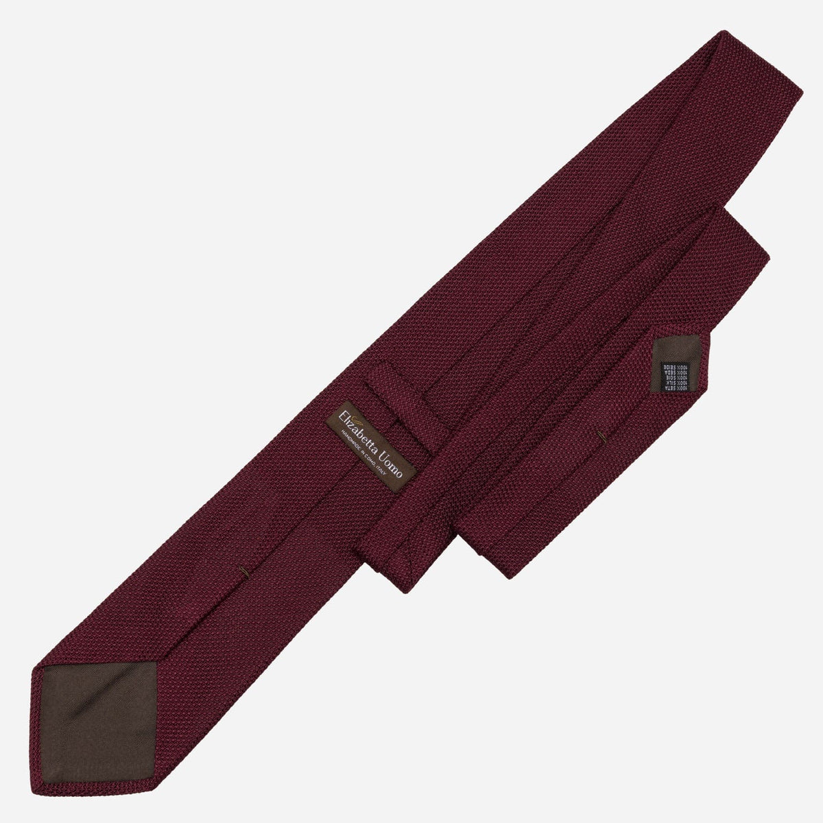 Burgundy Grenadine Tie - Made in Como Italy