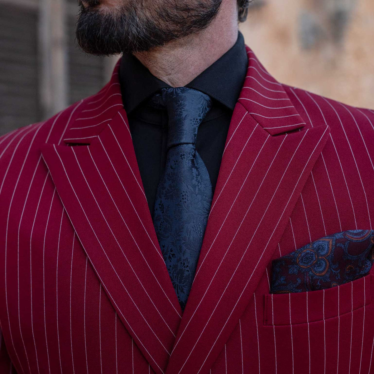 Men's luxury Italian designer handmade silk tie